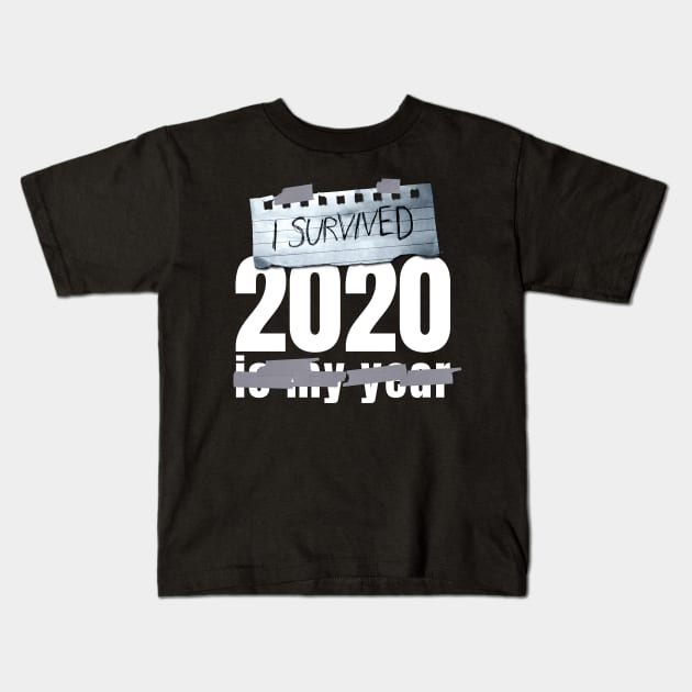 I Survived 2020 Funny Kids T-Shirt by NerdShizzle